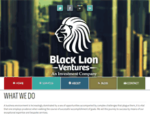 Tablet Screenshot of blacklionventures.com